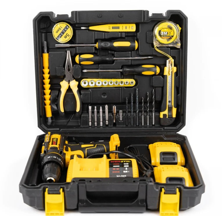 Trusa Bormasina cu 2 Acumulatori 36V 8Ah, Autofiletanta cu 30 de accesorii
